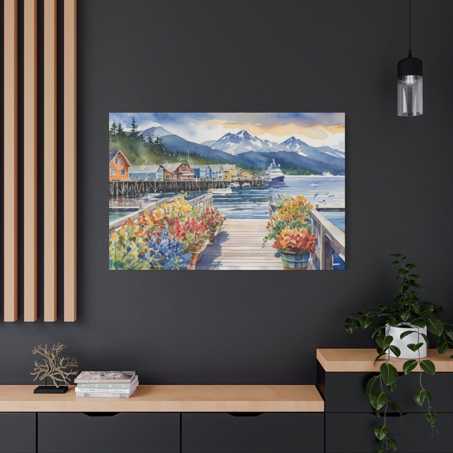 Alaska Coastal Vibe, Canvas Painting, 2 of many