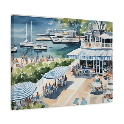 Hamptons Waterfront, Hamptons Watercolor Painting, 7 of many