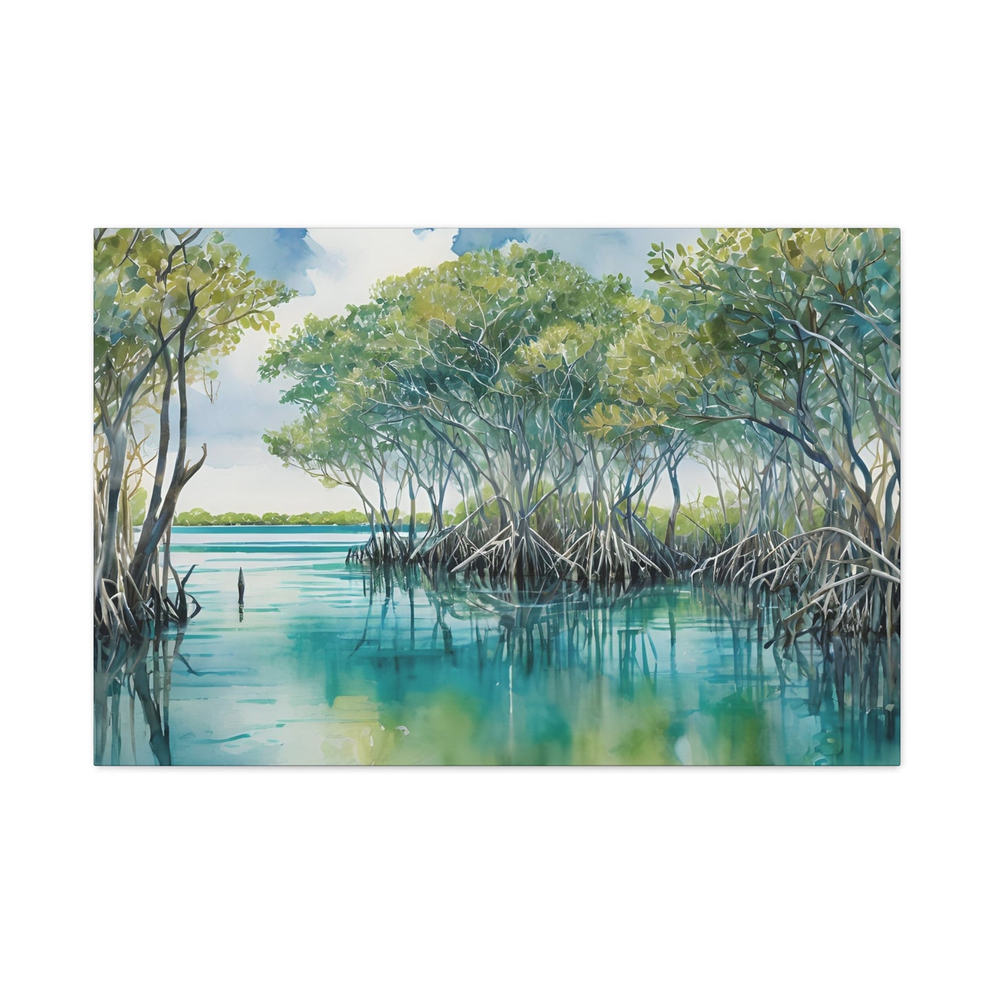 Florida Bay Vibe, Watercolor Canvas Painting, 10 of many