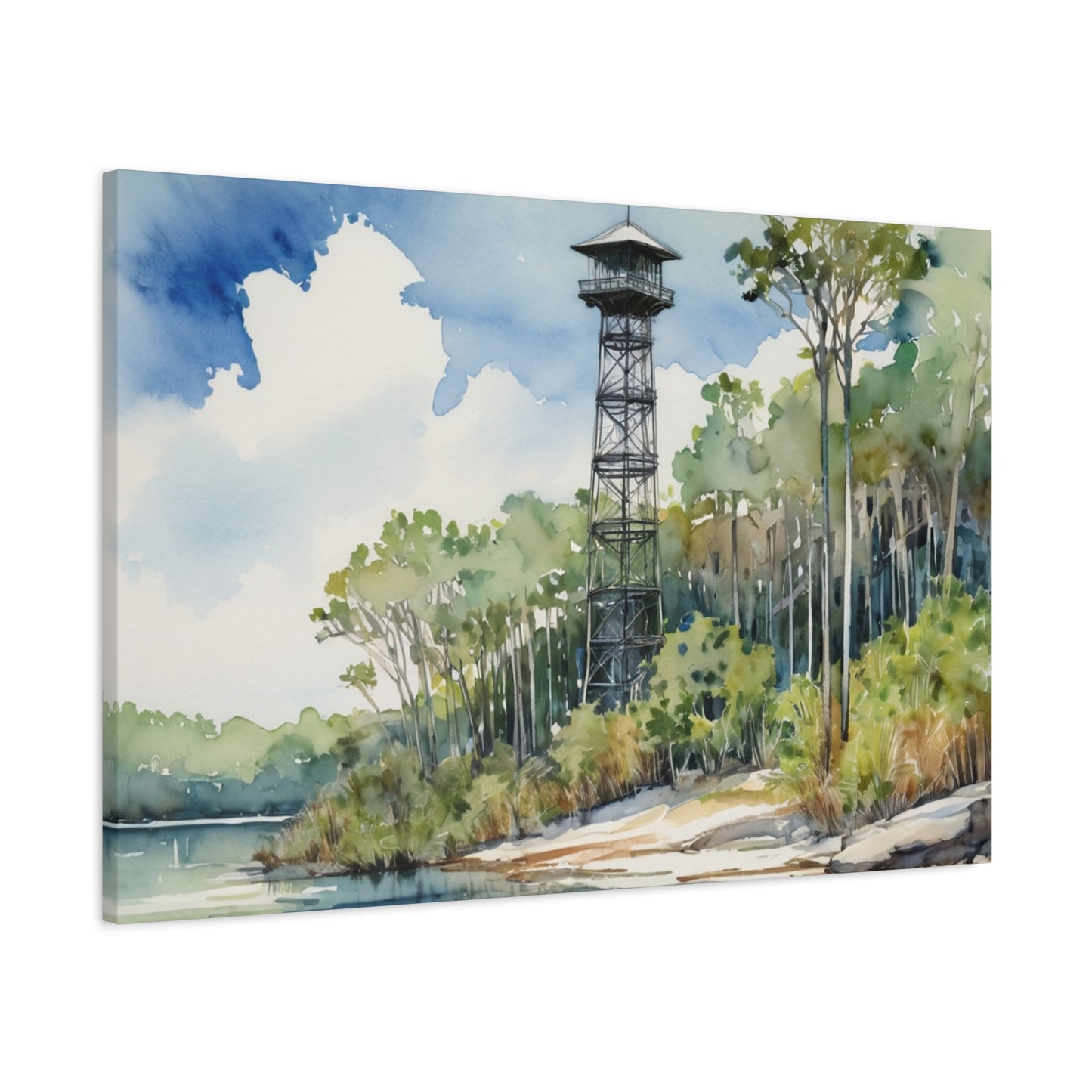 Park Tower Vibe, Watercolor Canvas Painting, 2 of many