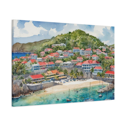 St. Barts Coastal Vibe, Canvas Painting, 7 of many