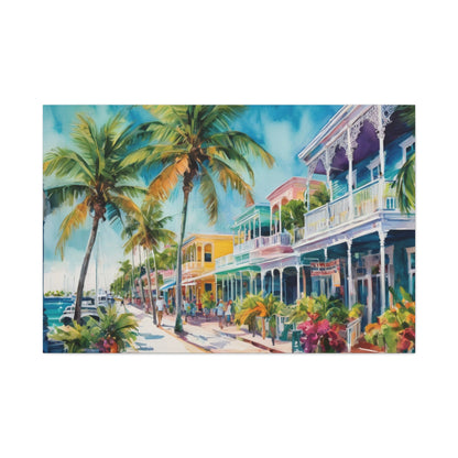 Key West Vibe, Coastal Canvas Painting, 4 of many