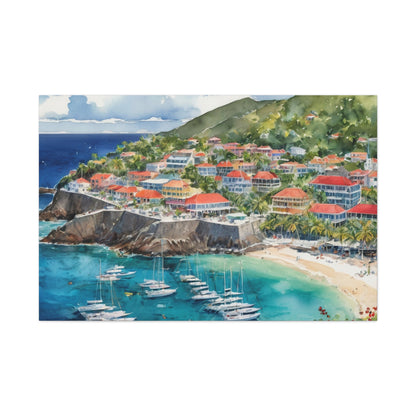 St. Barts Coastal Vibe, Canvas Painting, 6 of many