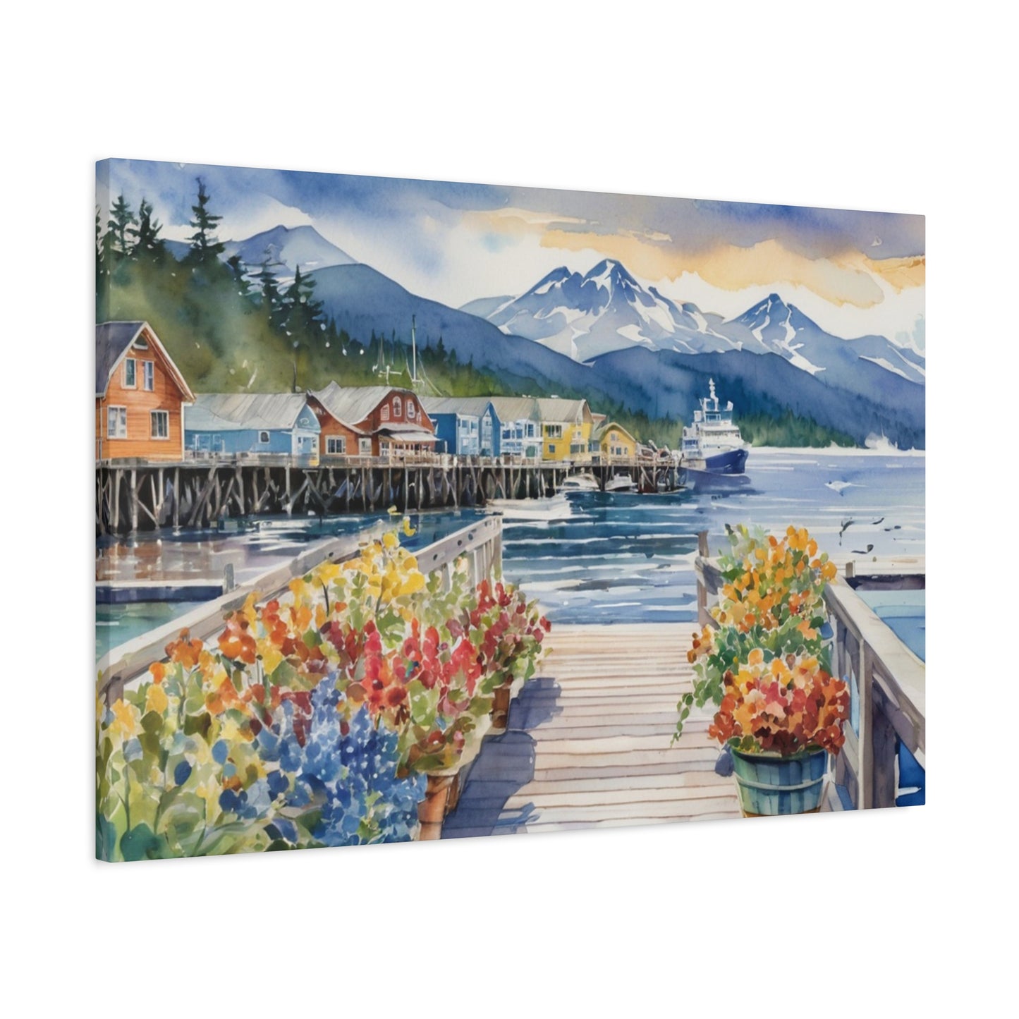 Alaska Coastal Vibe, Canvas Painting, 2 of many