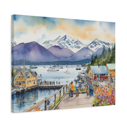 Alaska Coastal Vibe, Canvas Painting, 3 of many