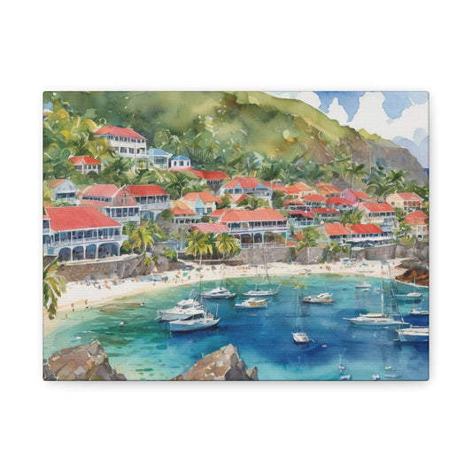 St. Barts Coastal Vibe, Canvas Painting, 3 of many