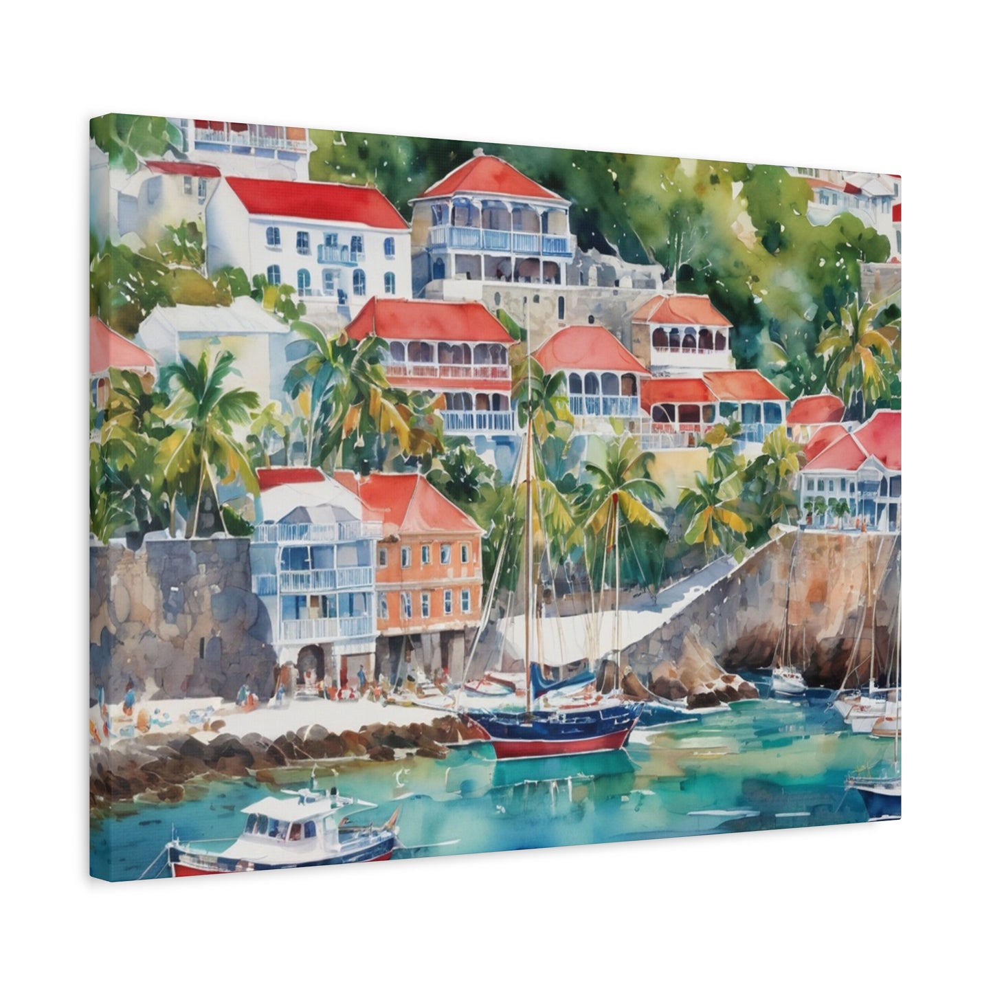 St. Barts Coastal Vibe, Canvas Painting, 10 of many