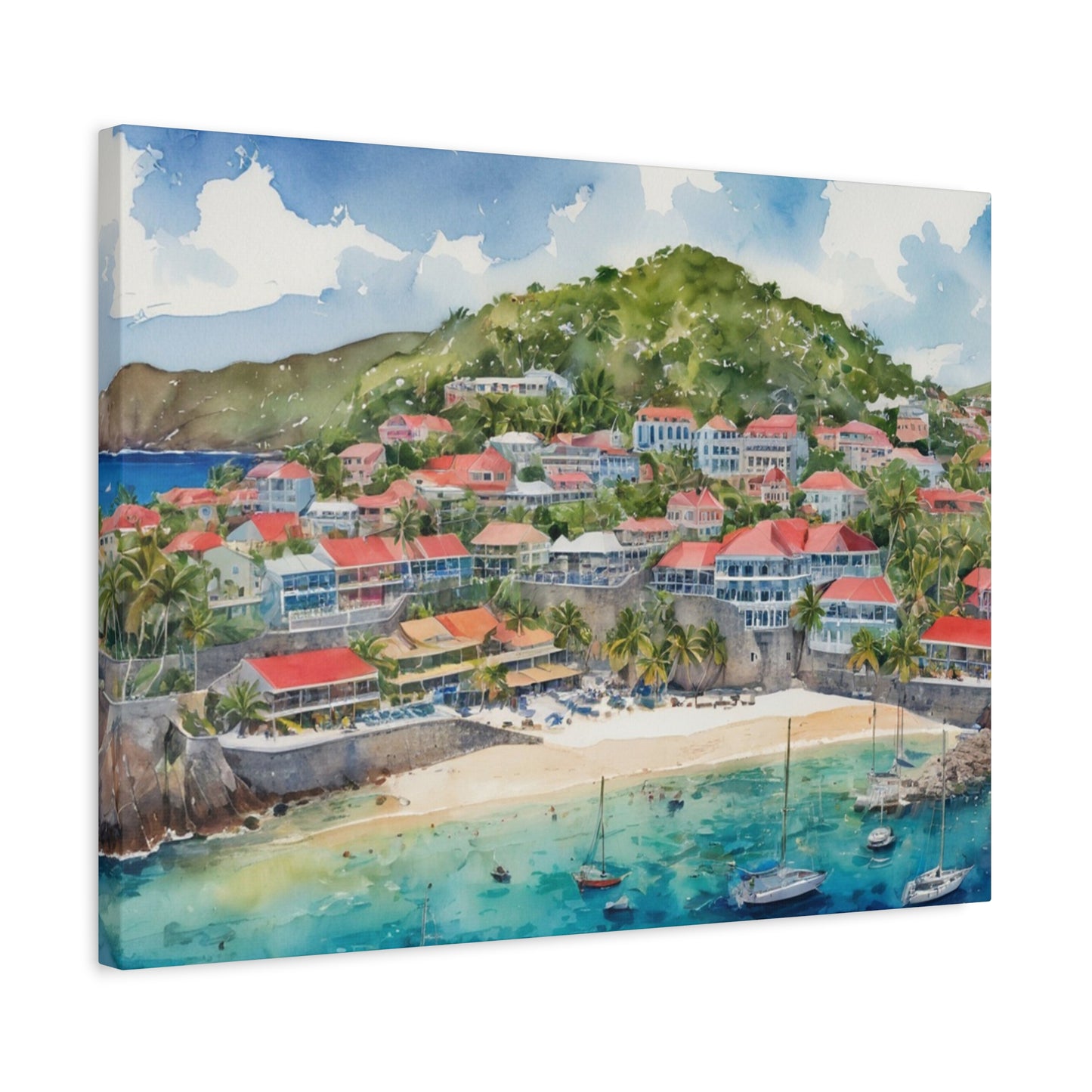 St. Barts Coastal Vibe, Canvas Painting, 7 of many