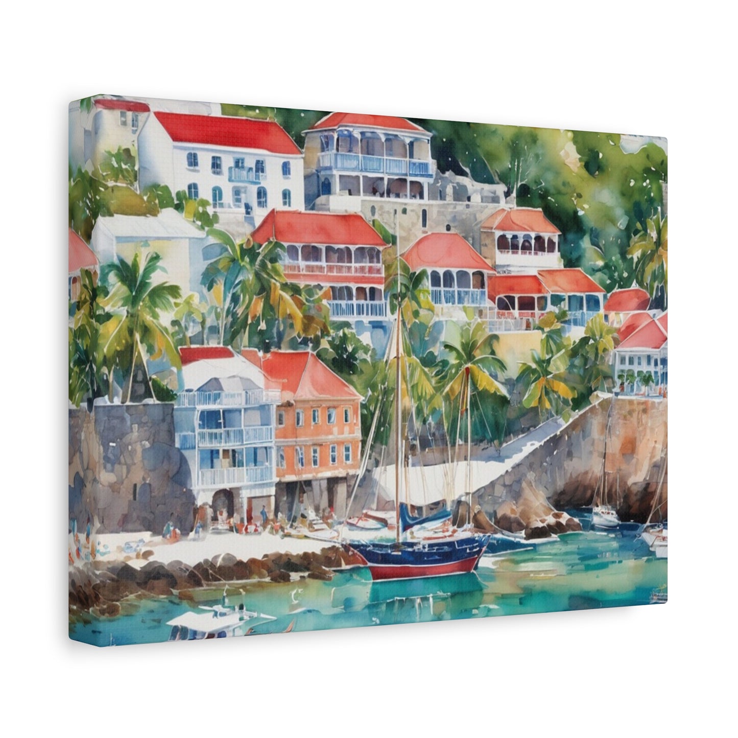 St. Barts Coastal Vibe, Canvas Painting, 10 of many