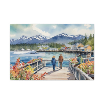 Alaska Coastal Vibe, Canvas Painting, 1 of many