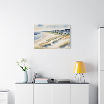 Hamptons Oceanfront Vibe, Watercolor Painting, 2 of many