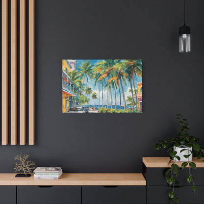 Key West Vibe, Coastal Canvas Painting, 3 of many