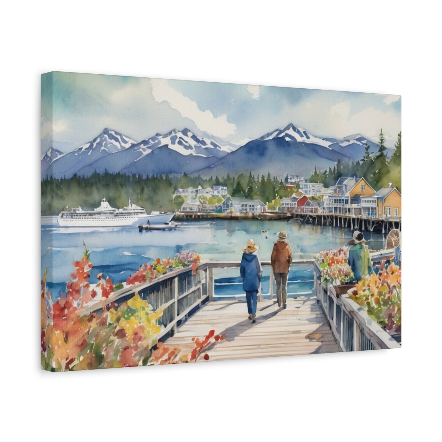 Alaska Coastal Vibe, Canvas Painting, 1 of many