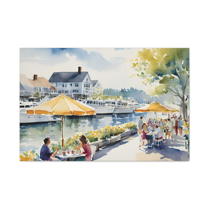 Hamptons Waterfront, Hamptons Watercolor Painting, 9 of many