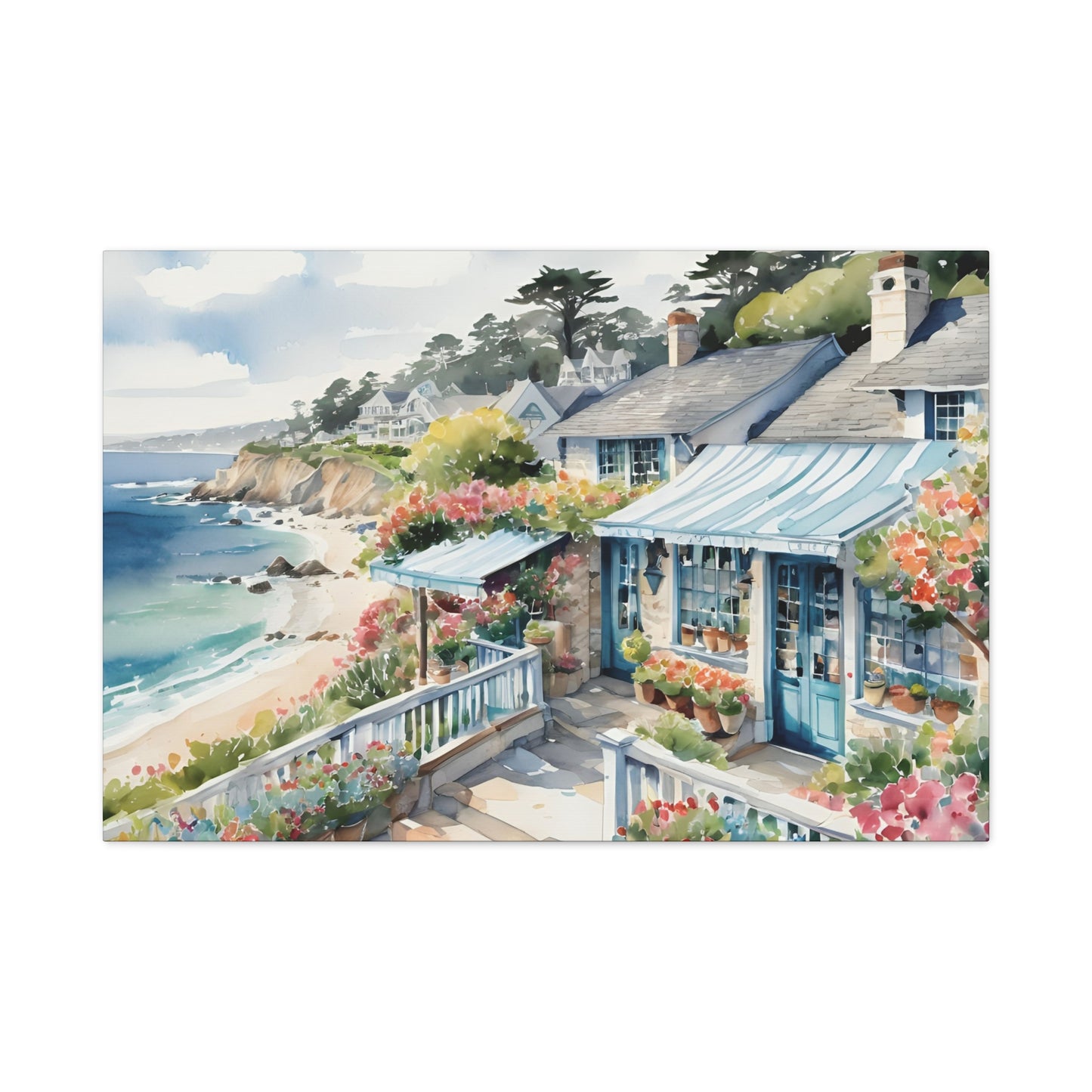 Carmel By The Sea Vibe, Watercolor Painting, 2 of many