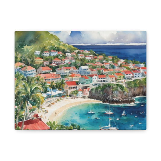 St. Barts Coastal Vibe, Canvas Painting, 5 of many