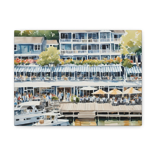 Hamptons Waterfront, Hamptons Watercolor Painting, 8 of many