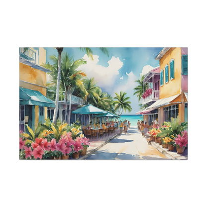 A Caribbean Vibe, Watercolor Painting, 1 of many