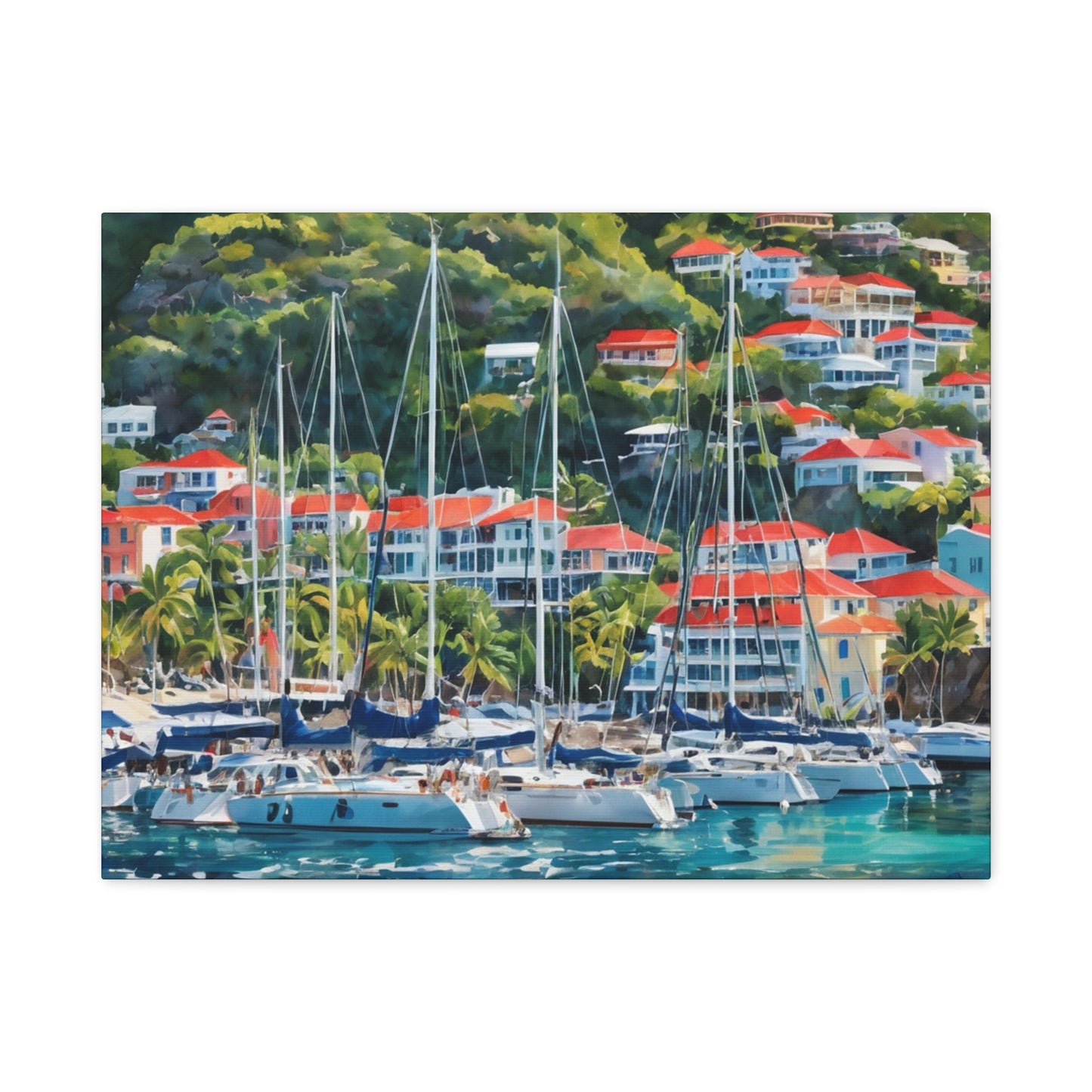 St. Barts Coastal Vibe, Canvas Painting, 2 of many