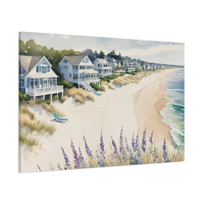 Hamptons Oceanfront Vibe, Watercolor Painting, 5 of many