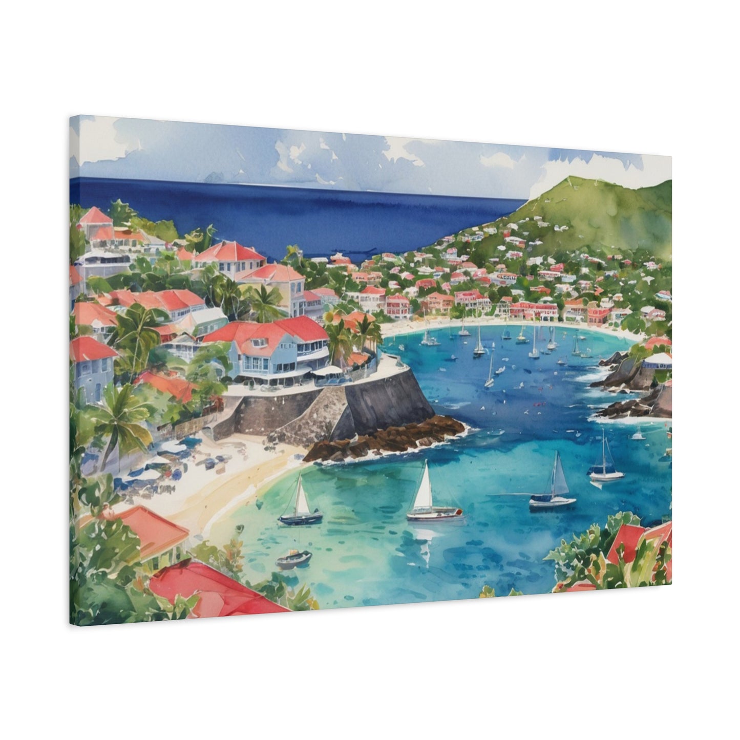 St. Barts Coastal Vibe, Canvas Painting, 9 of many