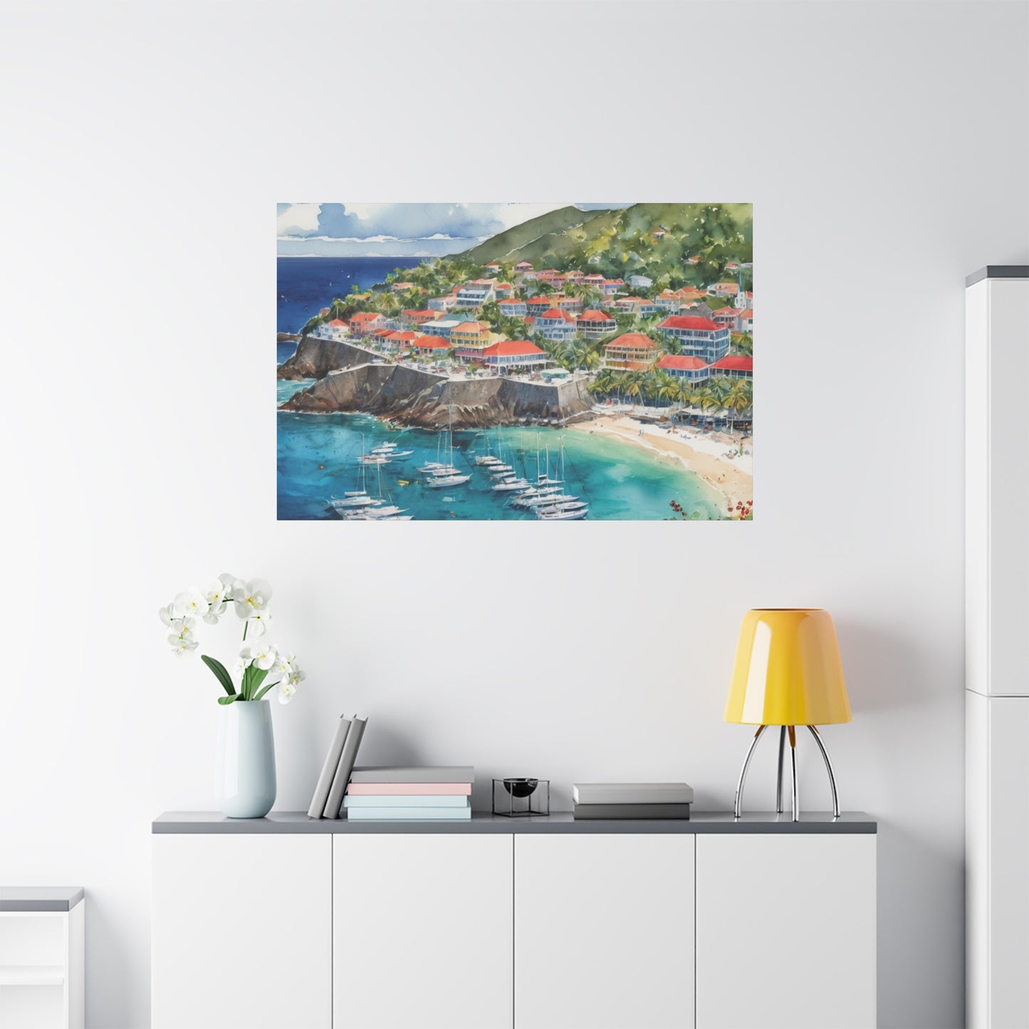 St. Barts Coastal Vibe, Canvas Painting, 6 of many