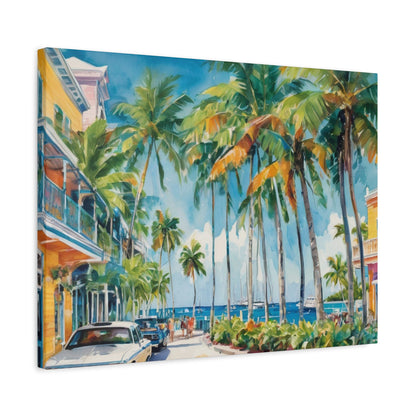 Key West Vibe, Coastal Canvas Painting, 3 of many