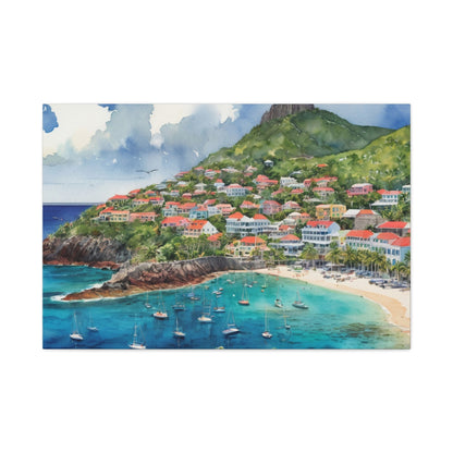 St. Barts Coastal Vibe, Canvas Painting, 4 of many