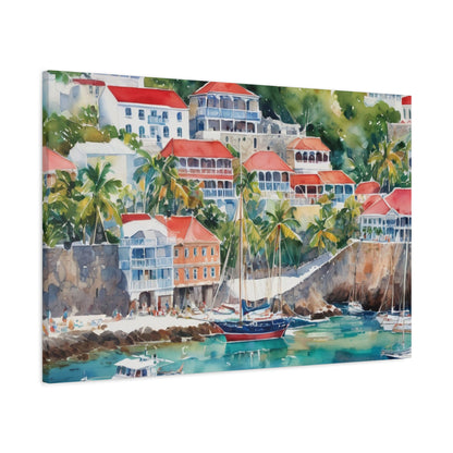 St. Barts Coastal Vibe, Canvas Painting, 10 of many