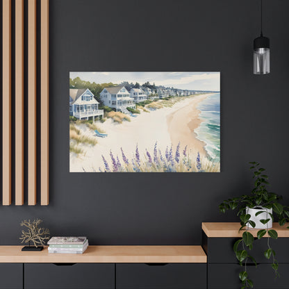 Hamptons Oceanfront Vibe, Watercolor Painting, 5 of many