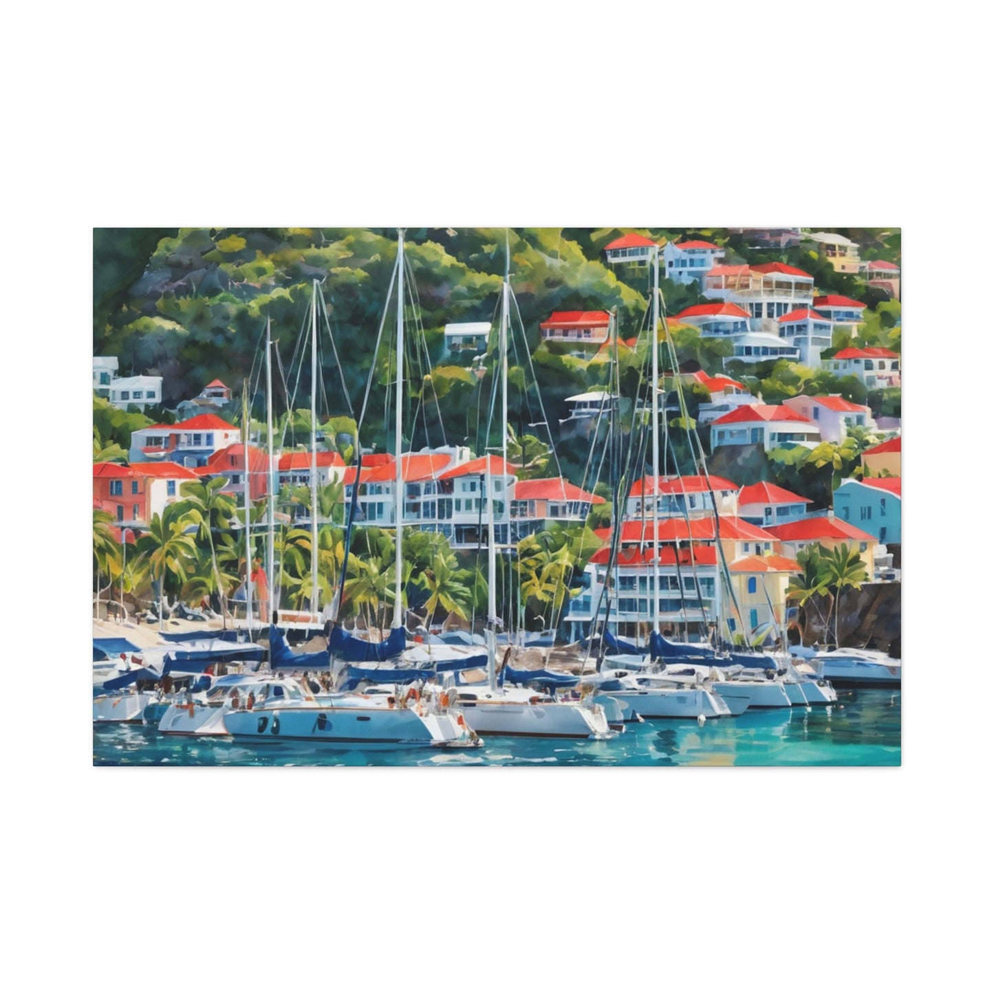 St. Barts Coastal Vibe, Canvas Painting, 2 of many