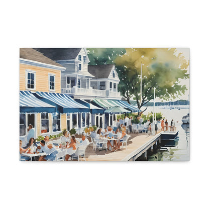 Hamptons Waterfront, Hamptons Watercolor Painting, 6 of many