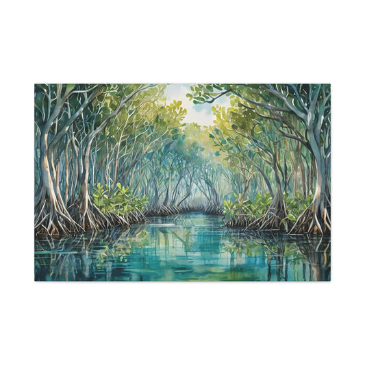 Florida Bay Vibe, Watercolor Canvas Painting, 8 of many