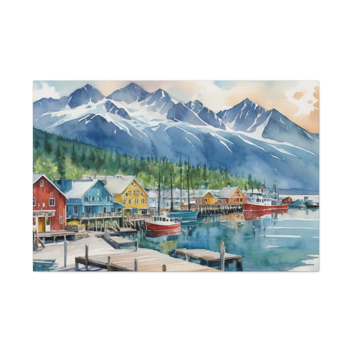 Alaska Coastal Vibe, Canvas Painting, 9 of many