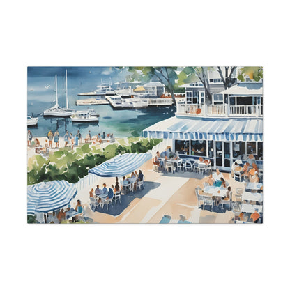 Hamptons Waterfront, Hamptons Watercolor Painting, 7 of many