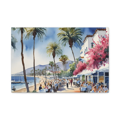 Santa Barbara Watercolor, Canvas Painting, 1 of many