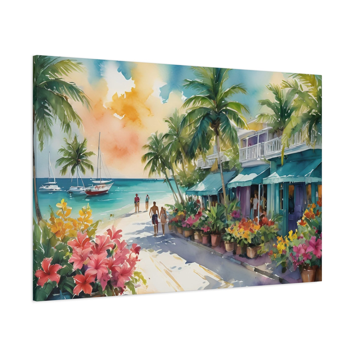 A Caribbean Vibe, Watercolor Painting, 3 of many