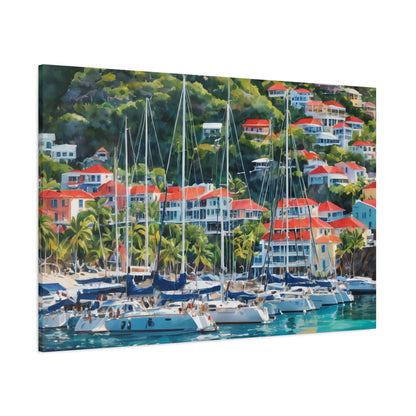 St. Barts Coastal Vibe, Canvas Painting, 2 of many