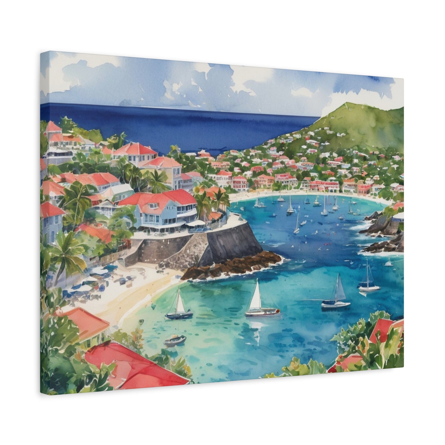 St. Barts Coastal Vibe, Canvas Painting, 9 of many