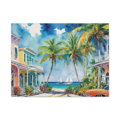 Key West Vibe, Coastal Canvas Painting, 5 of many