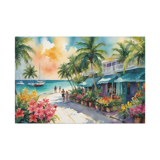 A Caribbean Vibe, Watercolor Painting, 3 of many