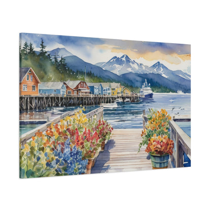 Alaska Coastal Vibe, Canvas Painting, 2 of many