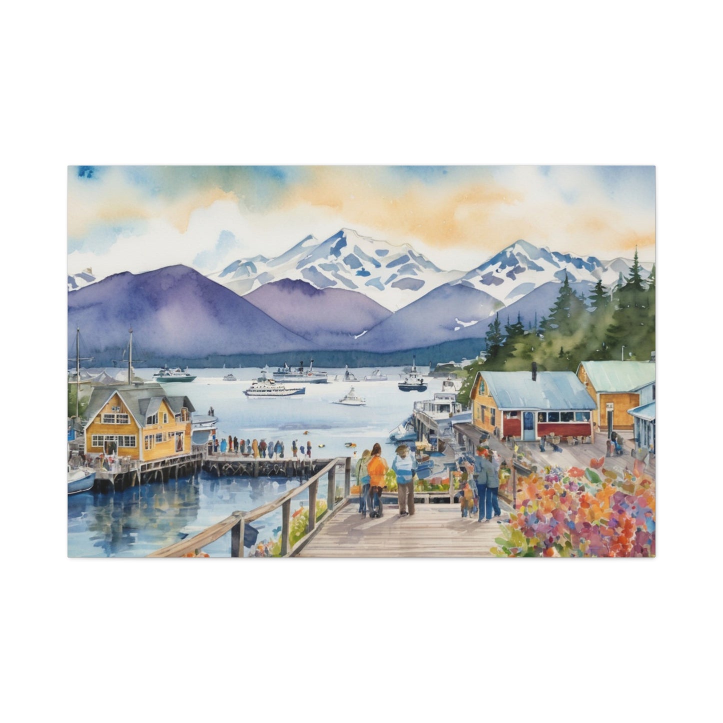 Alaska Coastal Vibe, Canvas Painting, 3 of many