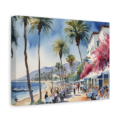 Santa Barbara Watercolor, Canvas Painting, 1 of many