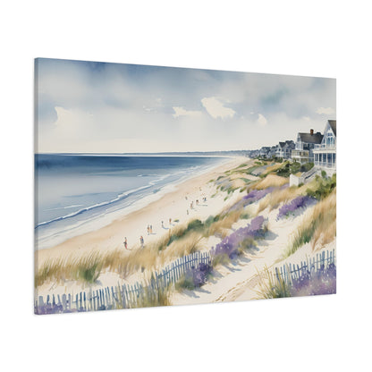 Hamptons Oceanfront Vibe, Watercolor Painting, 4 of many