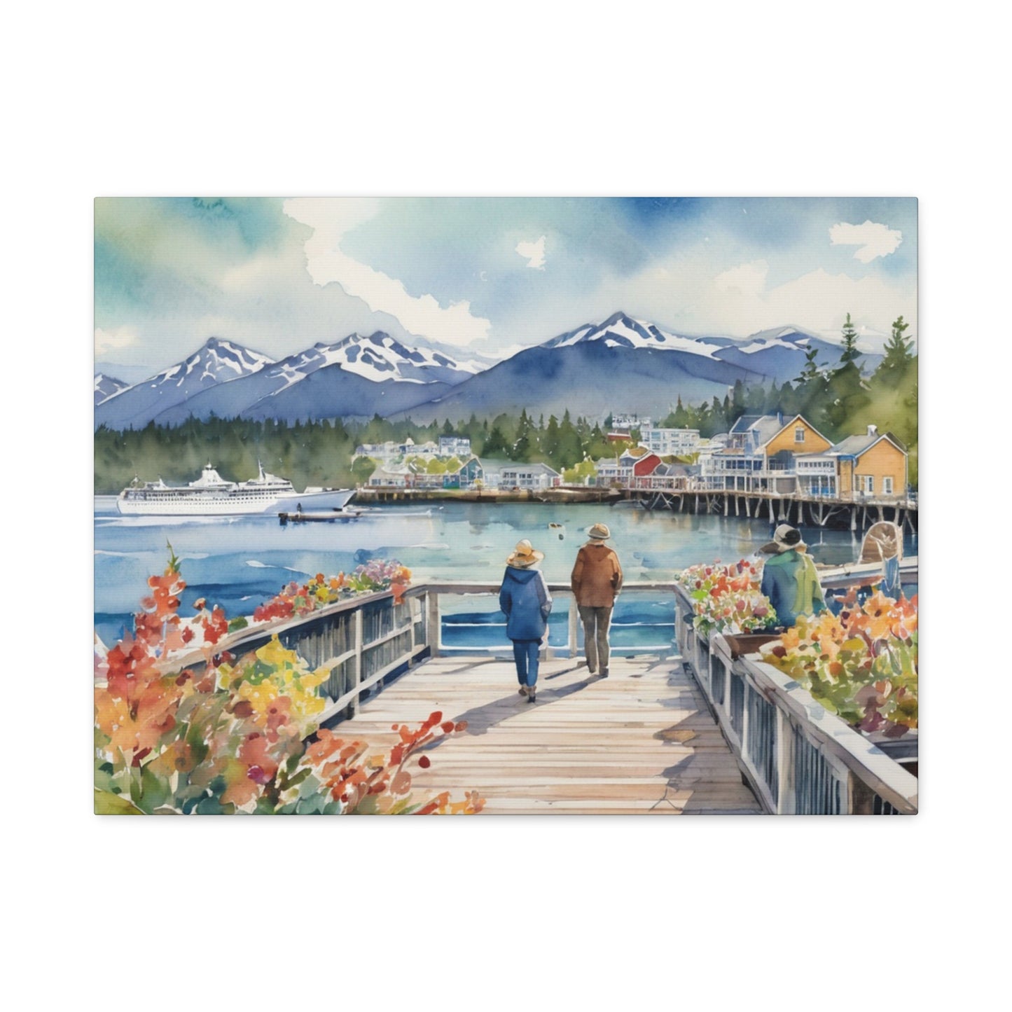 Alaska Coastal Vibe, Canvas Painting, 1 of many