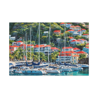 St. Barts Coastal Vibe, Canvas Painting, 2 of many