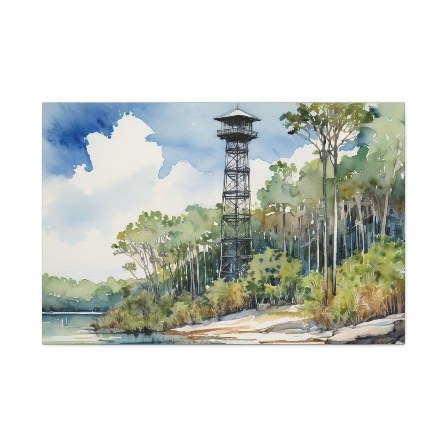 Park Tower Vibe, Watercolor Canvas Painting, 2 of many