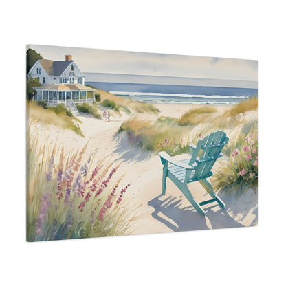 Hamptons Oceanfront Vibe, Watercolor Painting, 11 of many