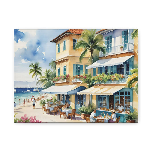 Palm Beach Waterfront, Palm Beach Watercolor Painting, 7 of many